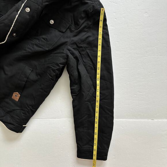 NEW Foxtrot Outerwear Trucker Jacket Thermal Fleece Lined Black Tan Men's XXL - Picture 15 of 16